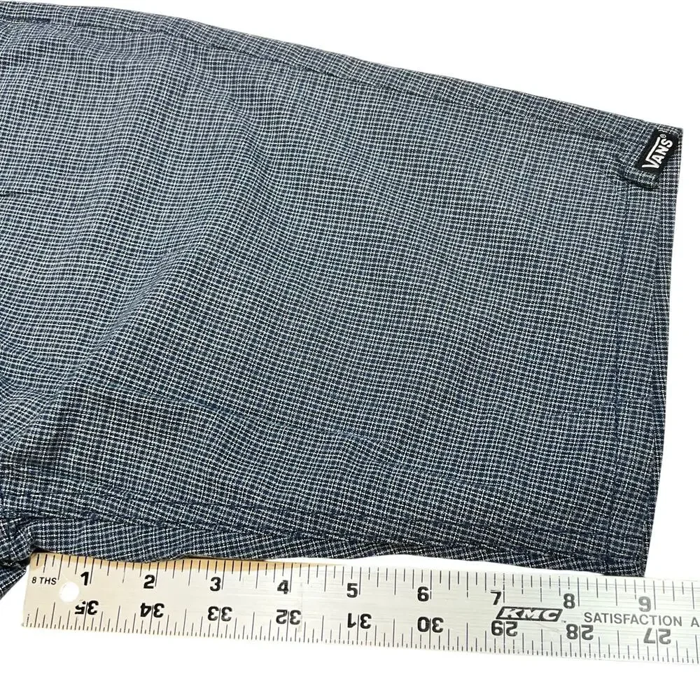 Vans Shorts Lot 2 Boys Kids Size 12 Black Grey Plaid Casual Skateboarding New